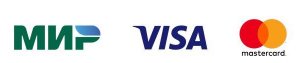Visa, MasterCard, Mir logo